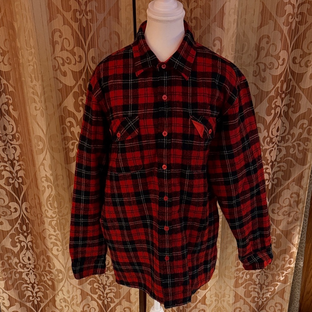 Red and Black Plaid Men's Shirt